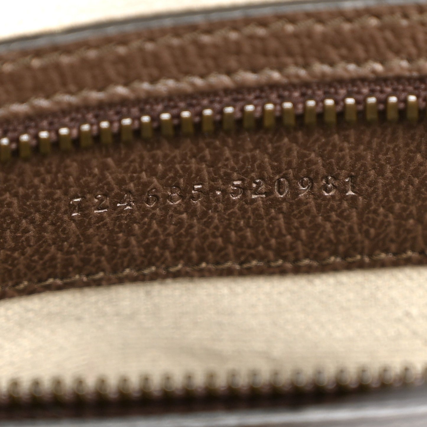 GG Supreme Monogram Textured Dollar Calfskin Web Medium Ophidia Tote Bag Beige Ebony