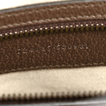 GG Supreme Monogram Textured Dollar Calfskin Web Medium Ophidia Tote Bag Beige Ebony