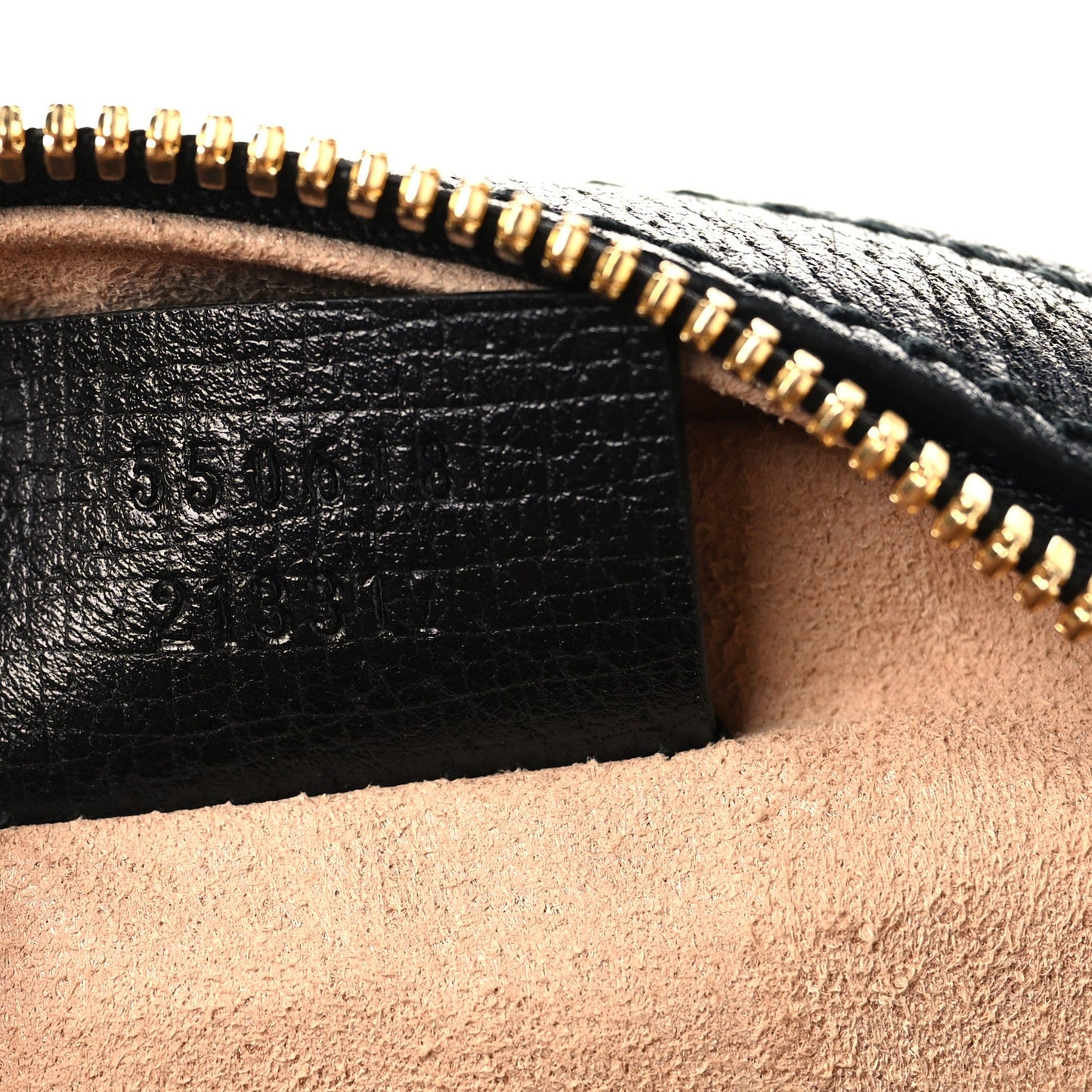 Grained Calfskin Web Mini Ophidia Round Shoulder Bag Black