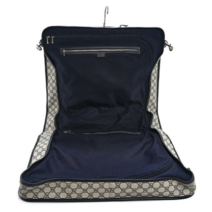 GG Supreme Monogram Web Savoy Garment Bag Beige Blue