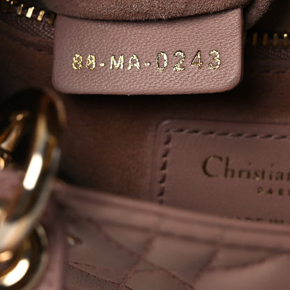 Lambskin Cannage Mini Lady Dior Blush