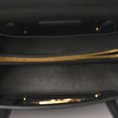 Grained Calfskin Medium St. Honore Tote Black