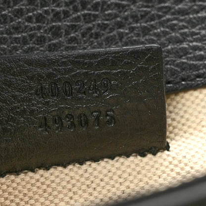 Pebbled Calfskin Small Dionysus Shoulder Bag Black
