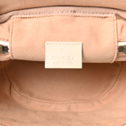 Calfskin Matelasse Mini GG Marmont Round Backpack White