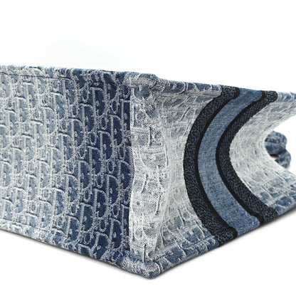 Oblique Denim Medium Book Tote Blue