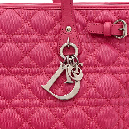Coated Canvas Cannage Medium Panarea Tote Pink