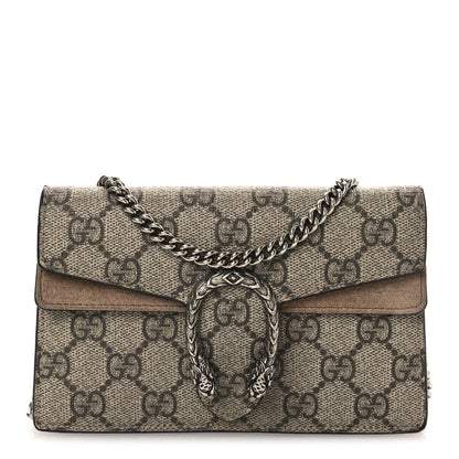 GG Supreme Monogram Super Mini Dionysus Shoulder Bag Taupe