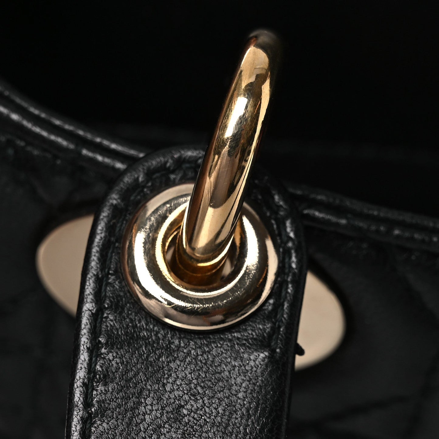 Lambskin Cannage Mini Lady Dior Black