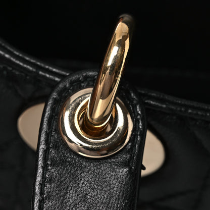 Lambskin Cannage Mini Lady Dior Black