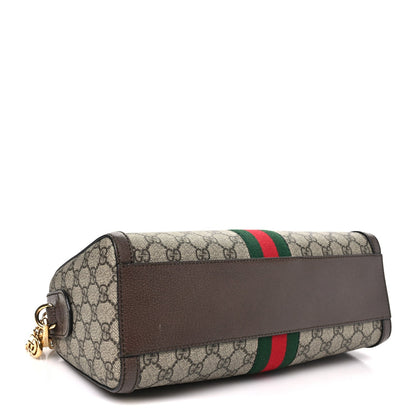 GG Supreme Monogram Web Medium Ophidia Boston Brown
