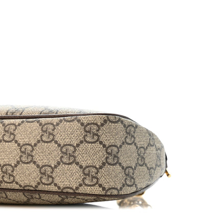 GG Supreme Monogram Textured Dollar Calfskin Web Small Ophidia GG Handbag Beige Ebony New Acero Beige Ebony New Acero Beige Ebony New Acero