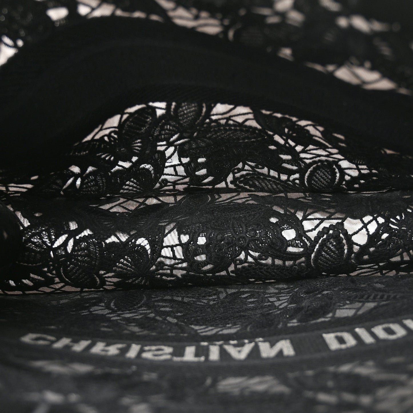 Embroidered 3D Macrame D-Lace Butterfly Large Book Tote Black Multicolor