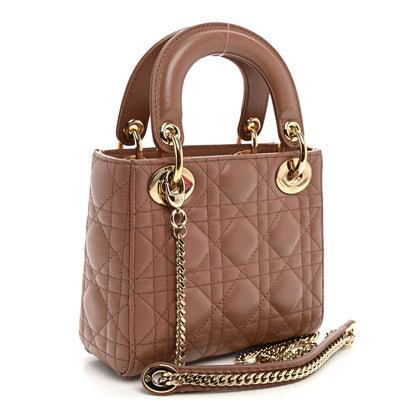 Lambskin Cannage Mini Lady Dior Fard