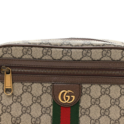 Soft GG Supreme Monogram Medium Ophidia Belt Bag Dark Brown