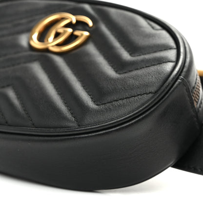 Calfskin Matelasse GG Marmont Belt Bag 75 30 Black