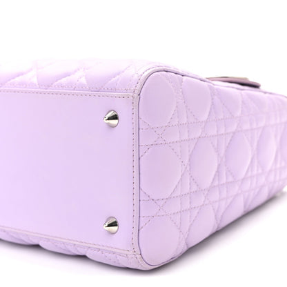 Lambskin Cannage Medium Lady Dior Purple