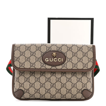 GG Supreme Monogram Neo Vintage Web Belt Bag Brown