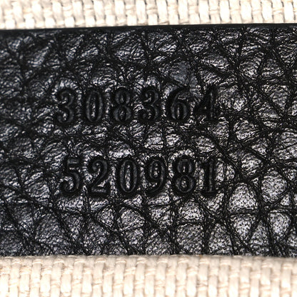 Pebbled Calfskin Small Soho Disco Bag Black