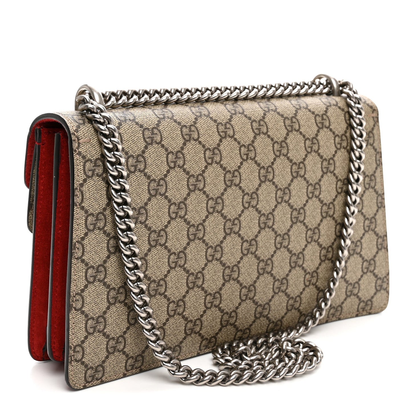 GG Supreme Monogram Small Dionysus Shoulder Bag Red