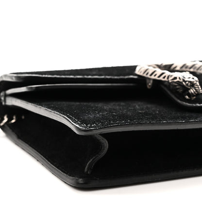 Suede Super Mini Dionysus Shoulder Bag Black