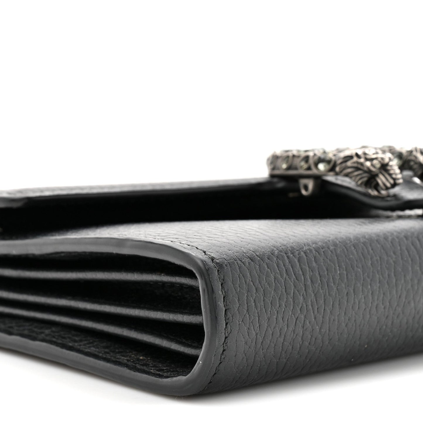 Calfskin Mini Dionysus Chain Wallet Black