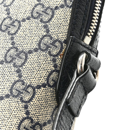 GG Supreme Monogram Textured Dollar Calfskin Web Small Ophidia Dome Shoulder Bag Beige Blue