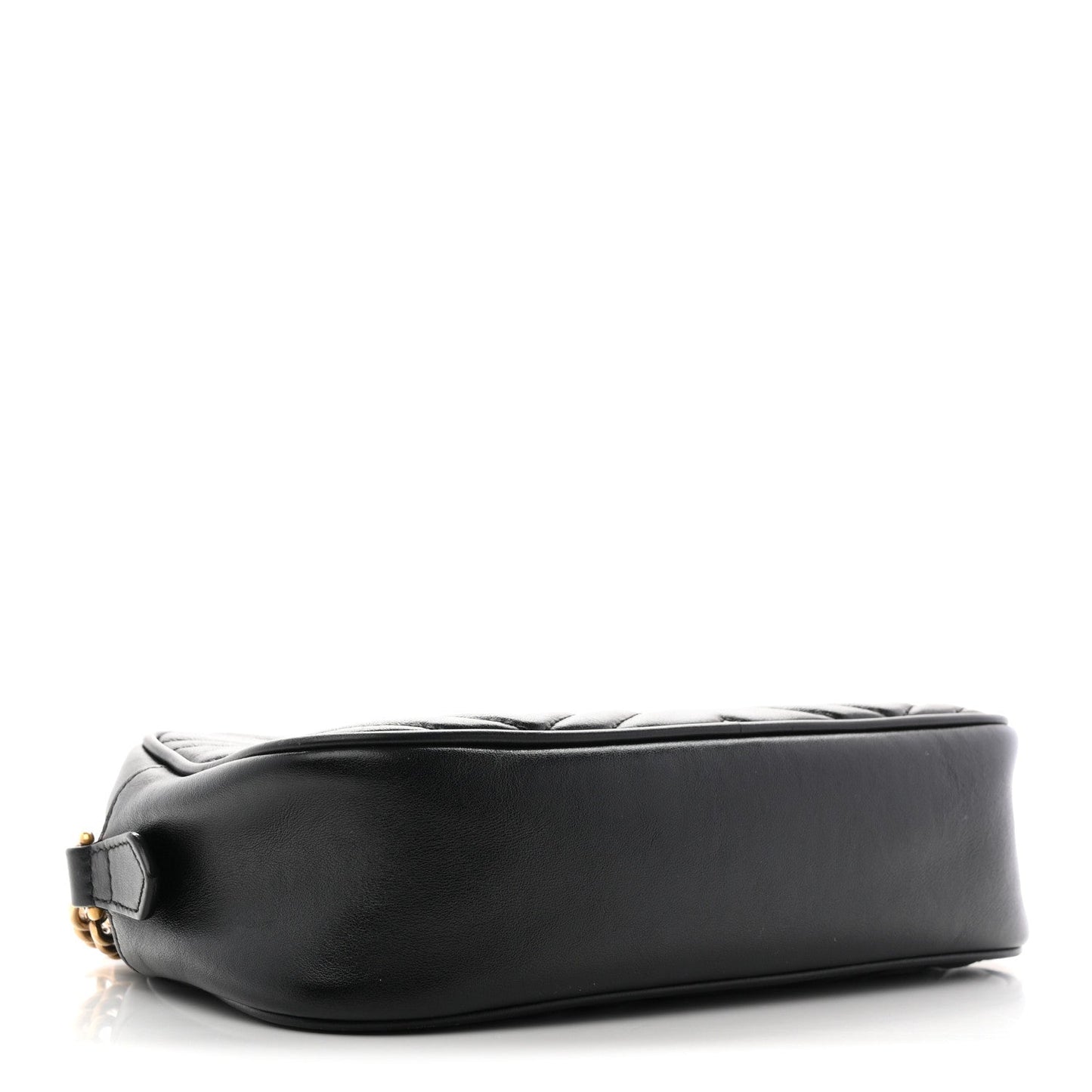 Calfskin Matelasse Small GG Marmont Chain Shoulder Bag Black