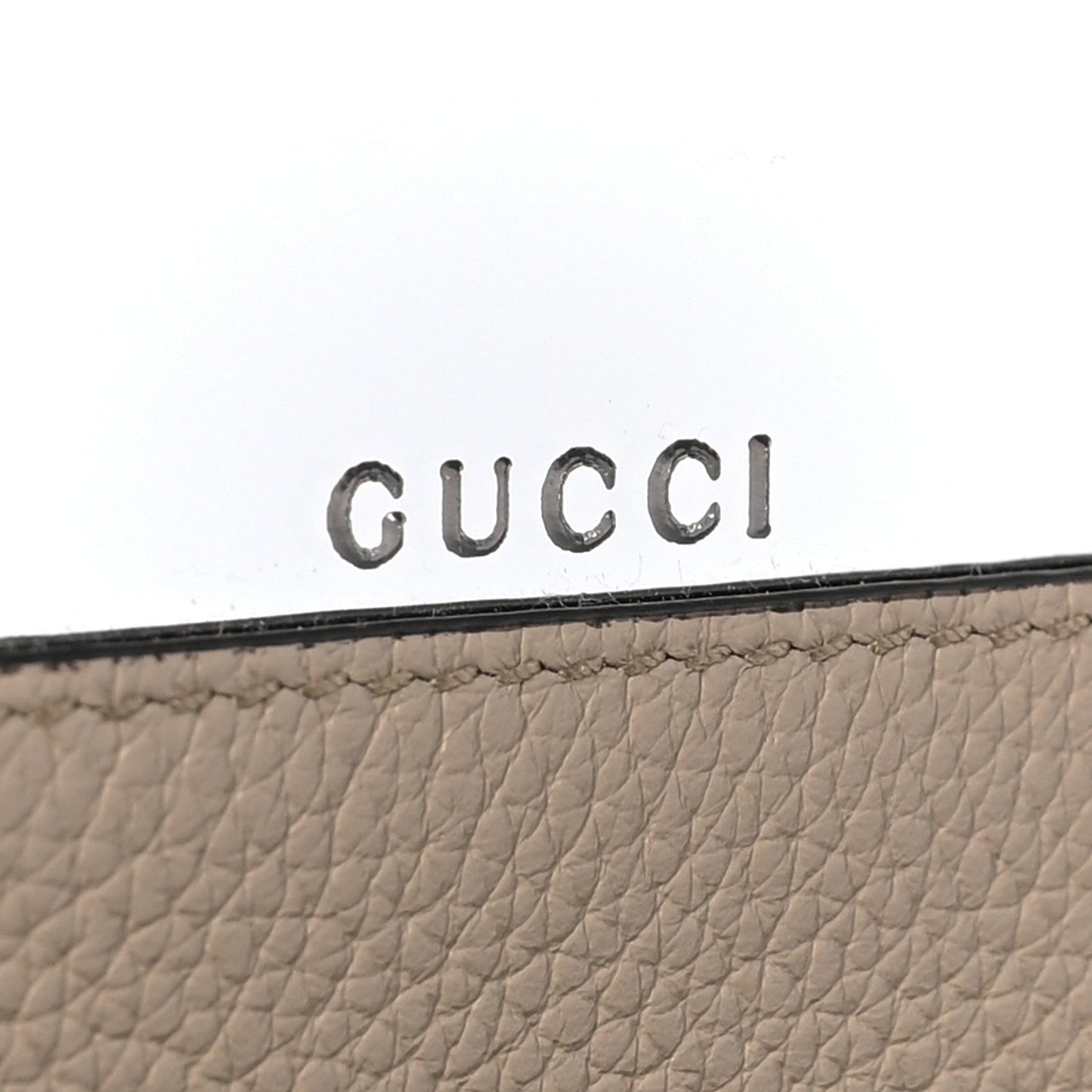 Dollar Calfskin GG Supreme Monogram Mini GG Marmont Chain Wallet Beige White