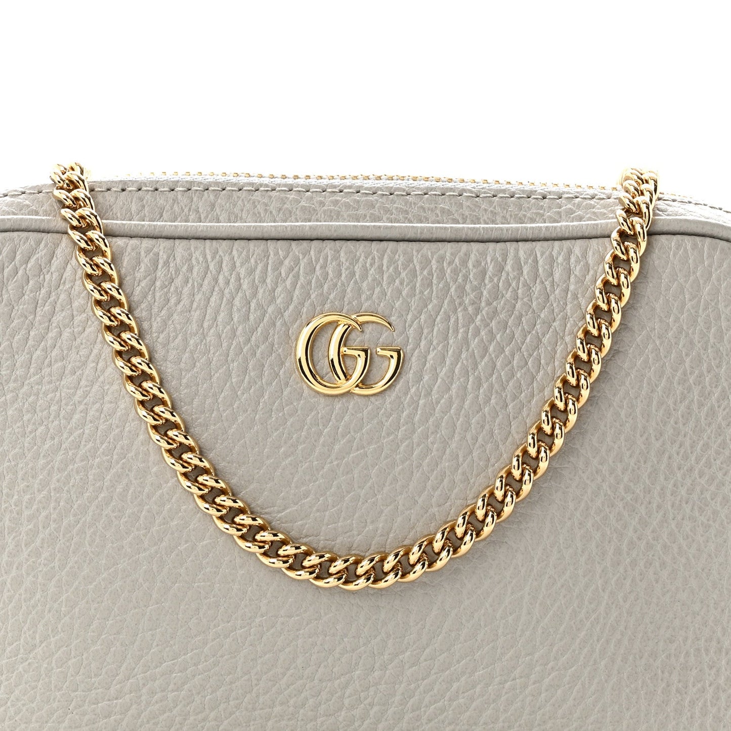 Dollar Calfskin Super Mini GG Marmont Chain Shoulder Bag Deep Grey