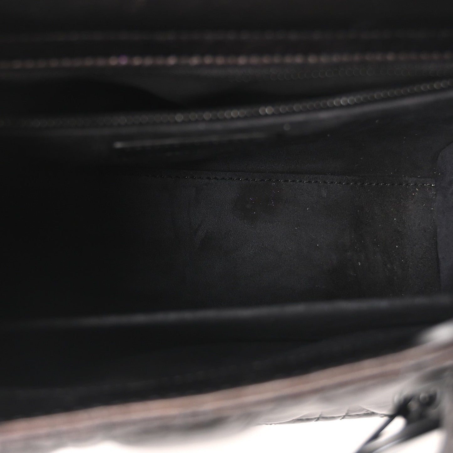 Crinkled Calfskin Cannage Medium Lady Dior Black