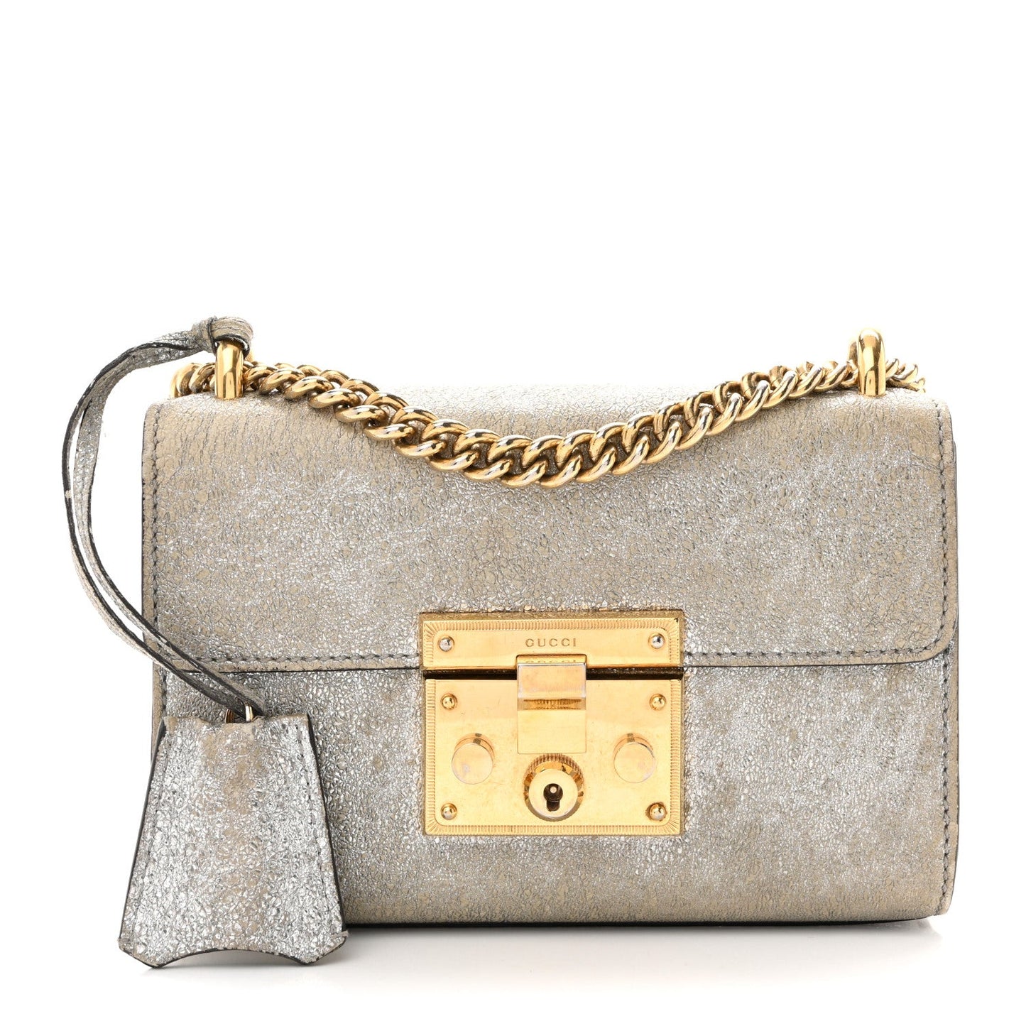 Galassia Small Padlock Shoulder Bag Platino