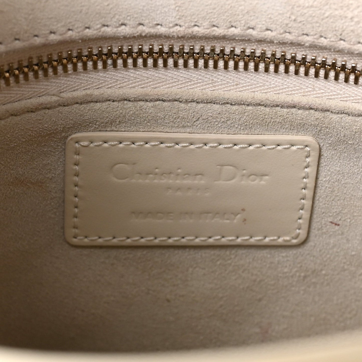 Calfskin Cannage Diamond Small My ABCDior Lady Dior White