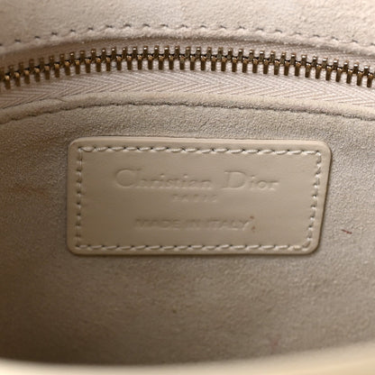 Calfskin Cannage Diamond Small My ABCDior Lady Dior White