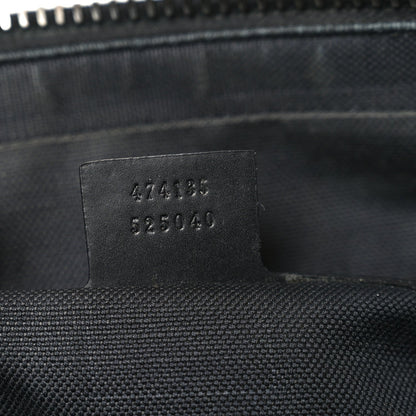 GG Supreme Monogram Appia Calfskin Web Briefcase Black