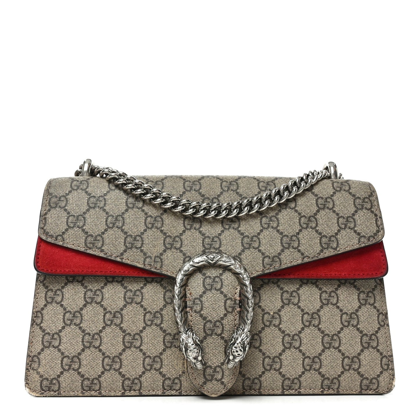 GG Supreme Monogram Small Dionysus Shoulder Bag Red