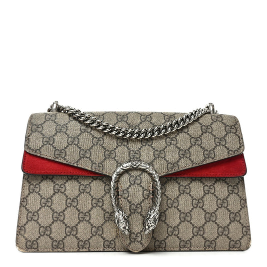 GG Supreme Monogram Small Dionysus Shoulder Bag Red