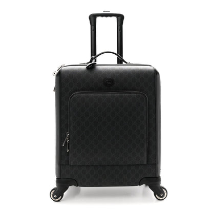 GG Supreme Monogram Calfskin Carry On Trolley Black