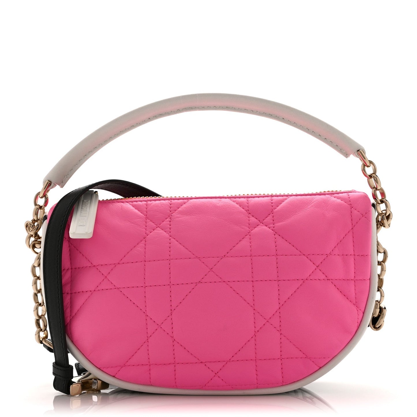 Lambskin Cannage Small Dior Vibe Hobo Bag Pink