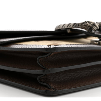 Monogram Jumbo GG Textured Dollar Calfskin Small Dionysus Shoulder Bag Camel Ebony New Acero