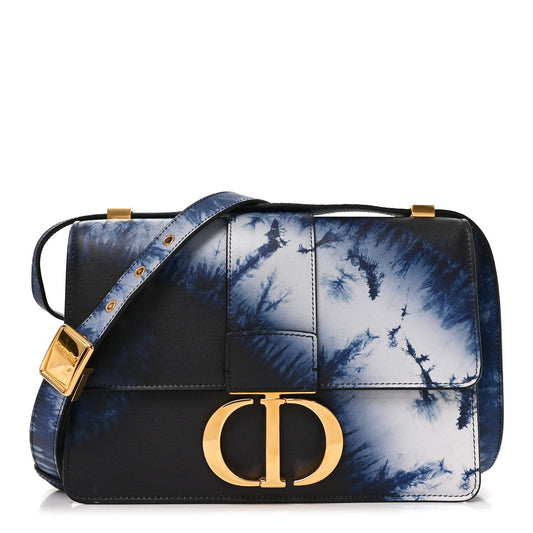 Box Calfskin Tie Dye 30 Montaigne Flap Bag Multicolor