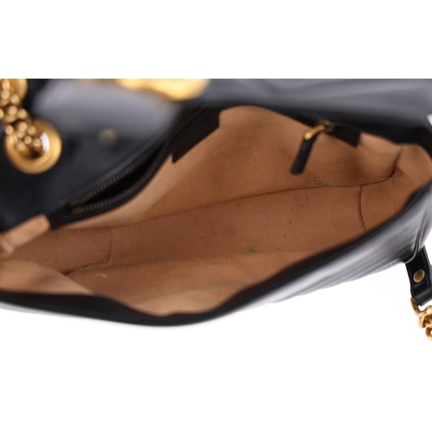 Calfskin Matelasse Small GG Marmont Shoulder Bag Black