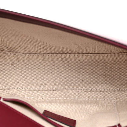 GG Supreme Monogram Horsebit 1955 Small Soft Top Handle Shoulder Bag Beige Dark Red