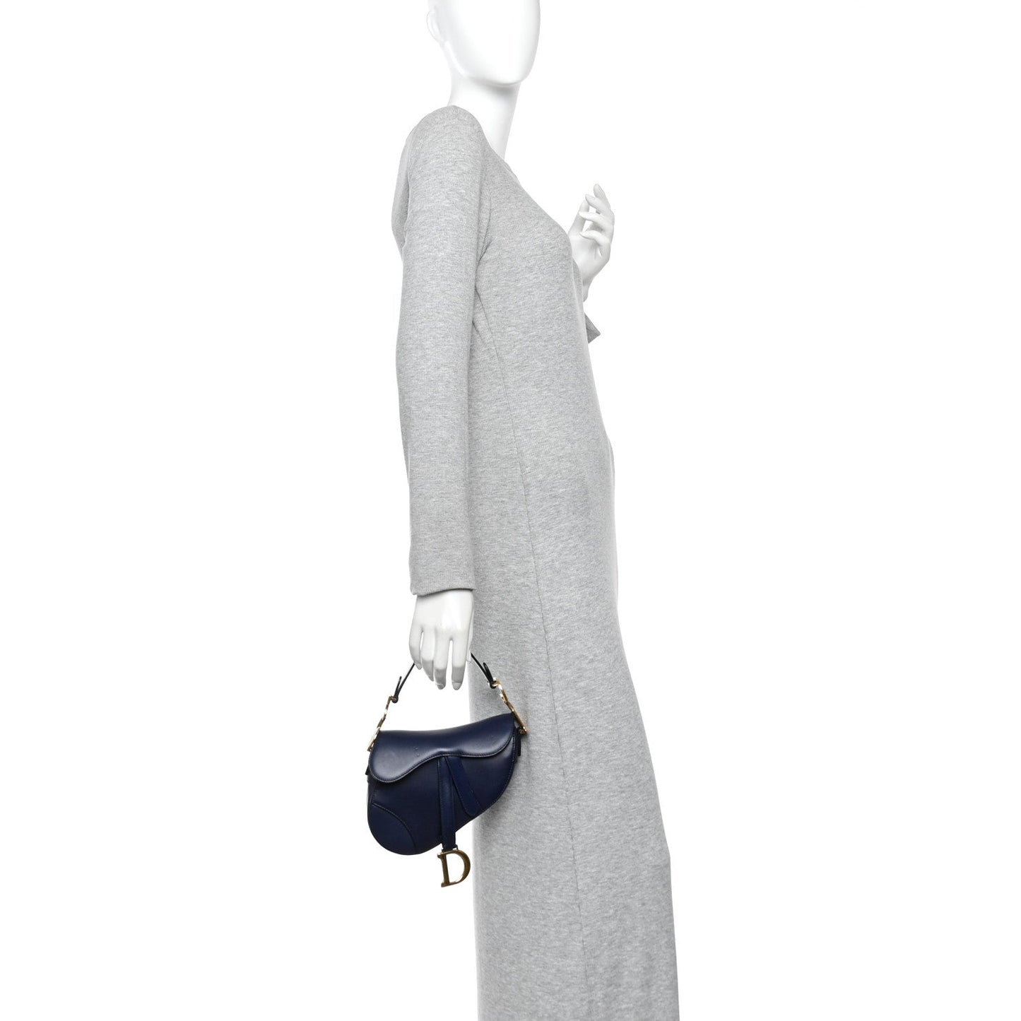 Calfskin Mini Saddle Bag Blue