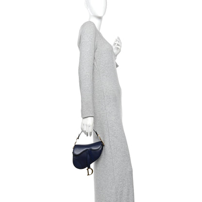 Calfskin Mini Saddle Bag Blue