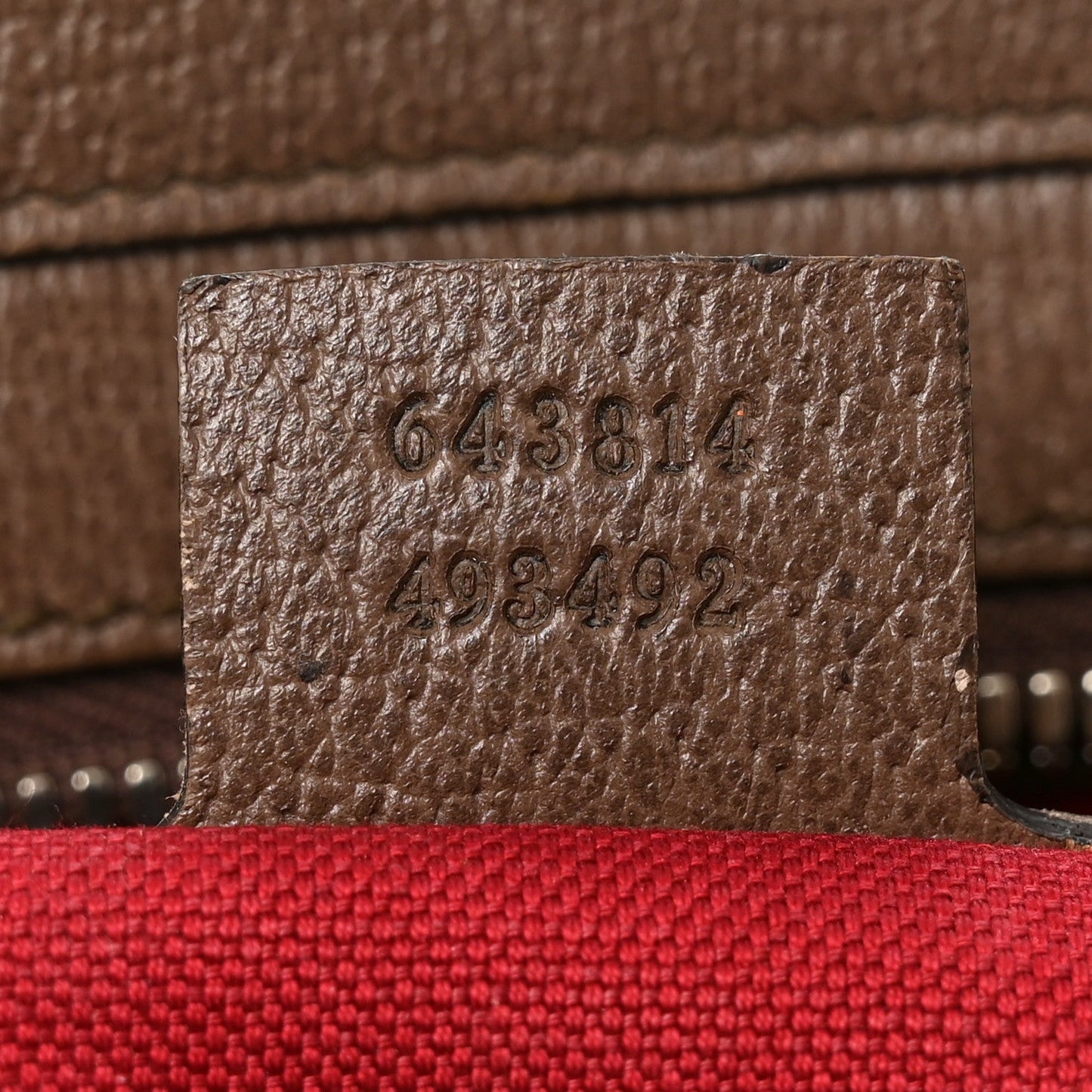 GG Supreme Monogram Textured Dollar Calfskin Small Detail Tote Beige Ebony New Acero