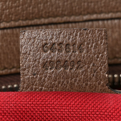 GG Supreme Monogram Textured Dollar Calfskin Small Detail Tote Beige Ebony New Acero