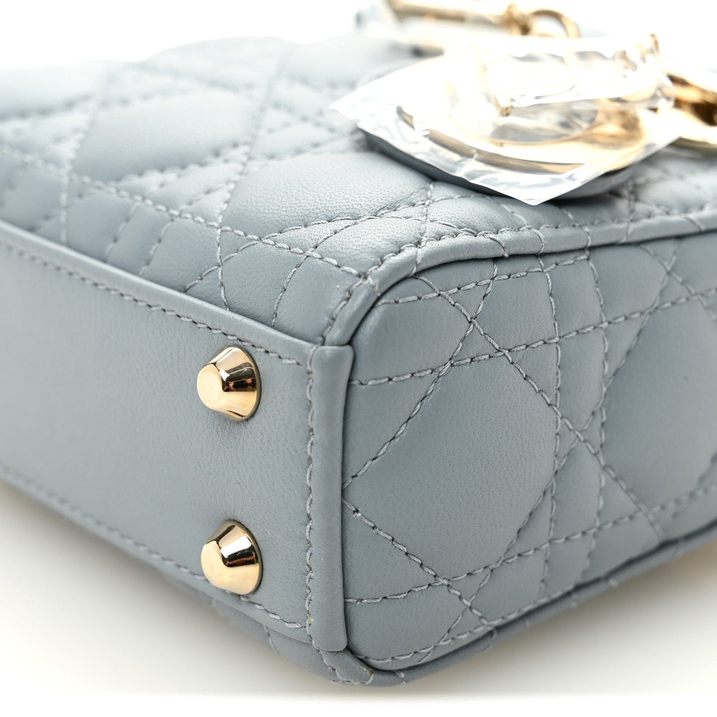 Lambskin Cannage Micro Lady Dior Cloud Blue Cloud Blue