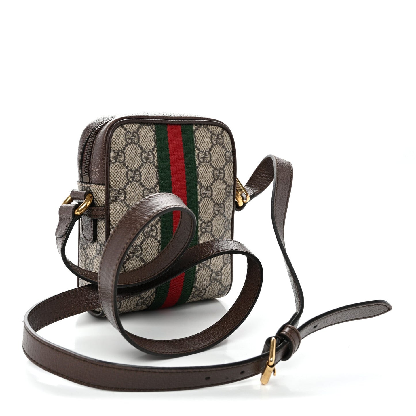 GG Supreme Monogram Web Mini Ophidia Messenger Brown Brown