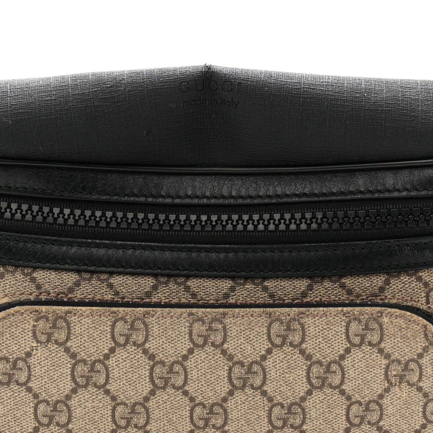 GG Supreme Monogram Belt Bag Black
