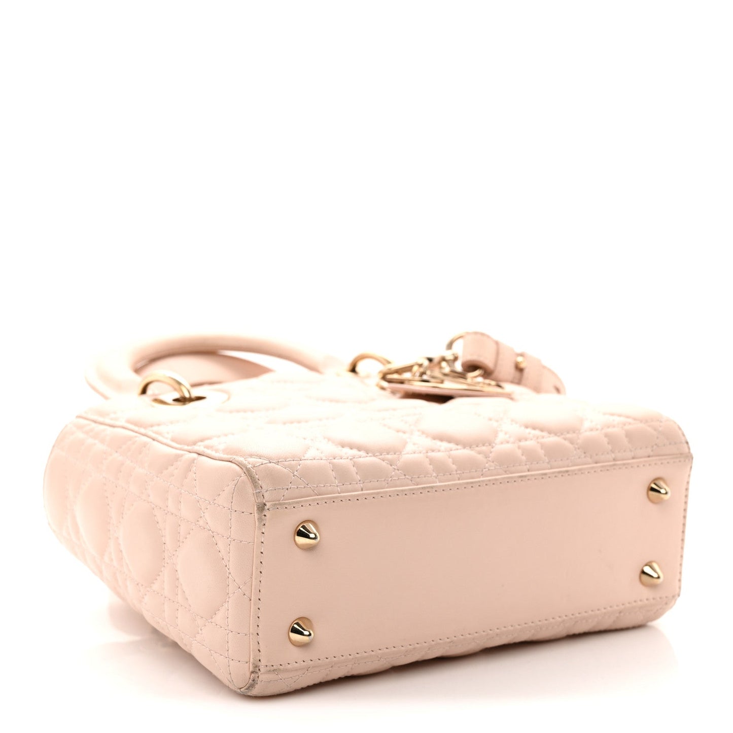 Lambskin Cannage Small Lucky Badges My Lady Dior Light Pink